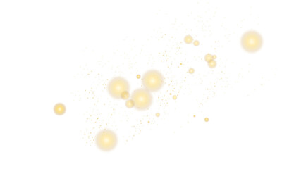Golden Glow PNG. Festive Sparkle Bokeh and Confetti Overlay Texture for Your Design