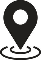 location, map, address icon Location pin icon with a circular base.