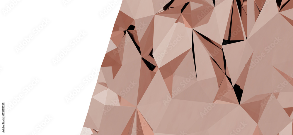 Poster high-resolution abstract background image featuring a rose gold polygonal texture. perfect for moder