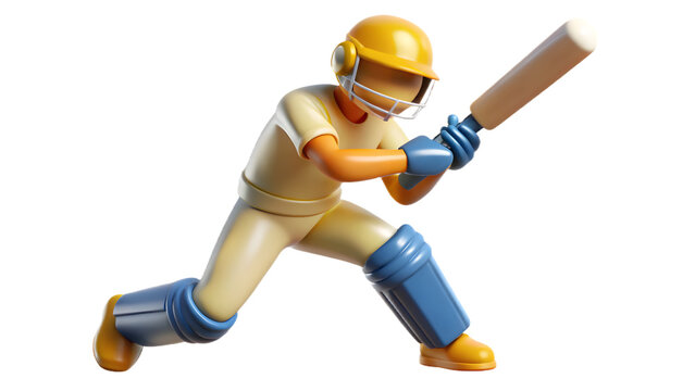 Cricket Idol 3D PNG – Realistic 3D cricket player idol on transparent background, perfect for sports designs, digital projects, and collectible displays.
