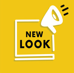 New look, design vector eps for announce. flat promotional banner icon.