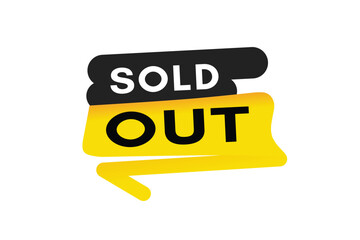 Sold out elements sticker. Vector eps for advertising or social.