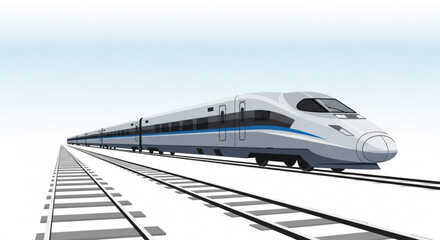 Naklejka premium High speed train vector illustration for transportation and travel design element and graphic resource use