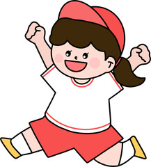 유치원 학교 운동회 달리기 어린이 캐릭터 라인드로잉 일러스트(kindergarten school sports day children character line drawing illustration)