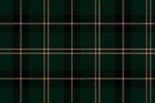 Dark Green Tartan Plaid Seamless Fabric Background