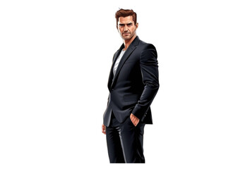 Obraz premium Unleash the Potential of Your Projects with this New Vector of a Smart Businessman, Designed to Represent Leadership, Vision, and Success.