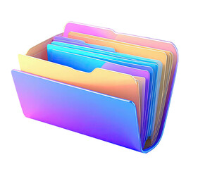 Colorful folder icon with multiple subfolders