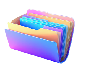 Colorful folder icon with multiple subfolders