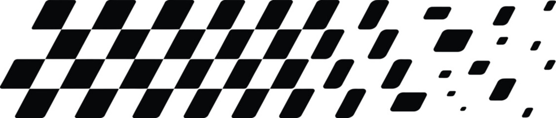 Abstract Black and White Checkered Flag Design for Racing and Speed Themes