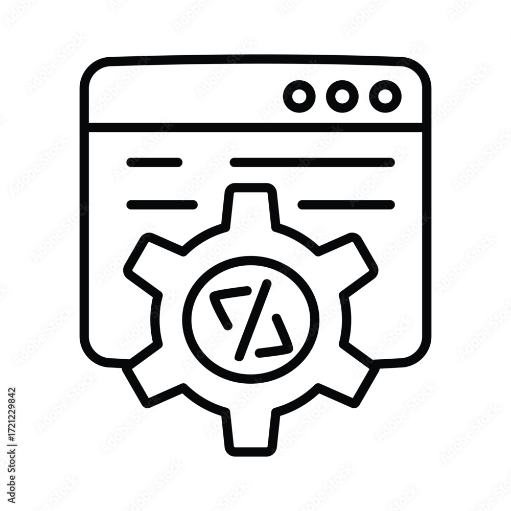 Poster code development doodle icon eps 10 file