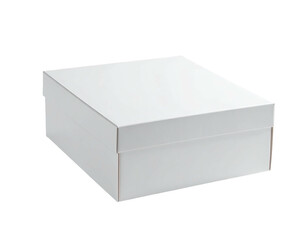 Blank white rectangular box, closed
