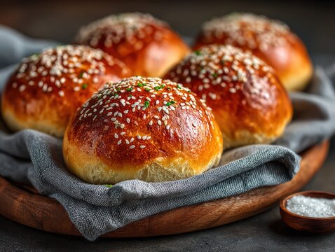 Deliciously Soft and Buttery Brioche Buns with Sesame Seeds