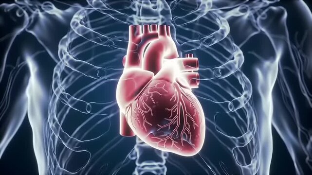 Human Heart Anatomy XRay.