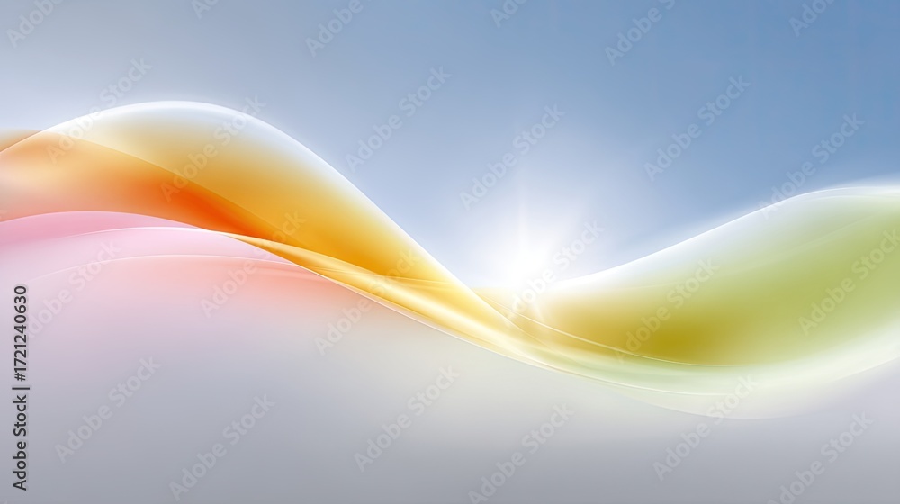 Aufkleber ethereal colorful waves with soft light elements and gentle gradients for abstract background use