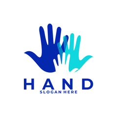 hand vector design simple elegant logo idea, hand vector symbol logo design vector