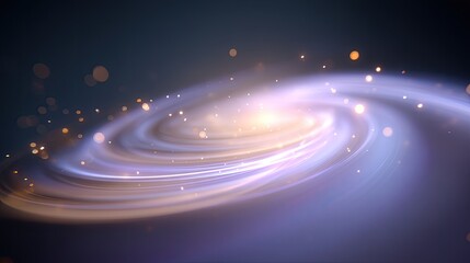 Obraz premium Abstract Cosmic Swirl with Soft Light and Glowing Particles in a Dark Background