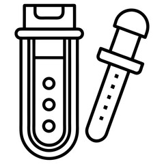 Medical Swab Test Minimalist Vector Icon