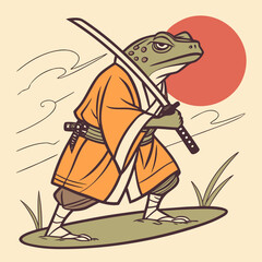 Obraz premium vector illustration of a man with a sword