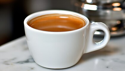 Fototapeta premium Elegant simplicity in an aromatic espresso shot, showcasing the beauty of minimalism and taste.