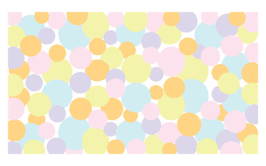 Pastel circles create a playful background