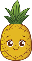 Illustration of Cute Pineapple Character
