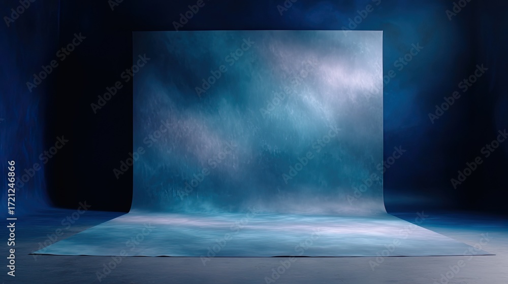 Poster textured blue backdrop for photography with soft gradients and subtle color depth for creative proje