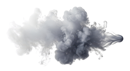 Dramatic cloud of smoke isolated PNG with Transparent Background