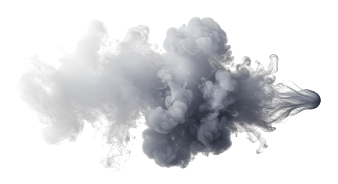 Dramatic cloud of smoke isolated PNG with Transparent Background