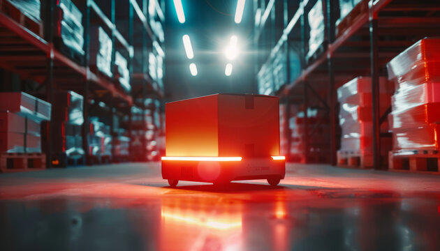intelligent warehouse management system using latent mobile robots. Robotic control system.
