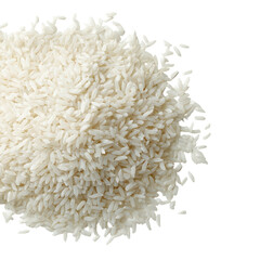 Pile of uncooked white rice grains
