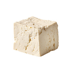 Solid block of pale yellow-white tofu