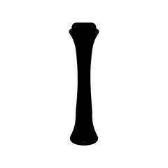 Silhouette of an elongated shape reminiscent of a bone or vase form
