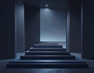 Dark, modern, minimalist steps