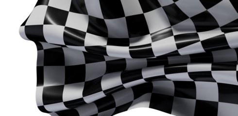 High-resolution image of a checkered flag waving, perfect for backgrounds or designs.  Great for racing themes.