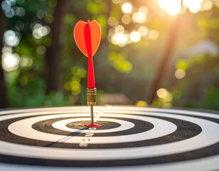 Dart hitting bullseye in nature