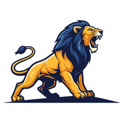 Majestic Roaring Lion King Animal Wildlife.