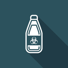 Vector illustration of biochemical bottle single icon