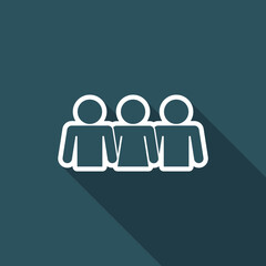Vector illustration of community single isolated icon