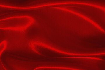 Dark red fabric texture background, detail of silk or linen pattern.