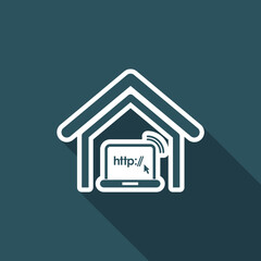 Vector illustration of single isolated connection web icon
