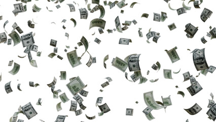 US Dollar Banknotes Flying Transparent PNG. money rain effects, finance-themed graphics, business...