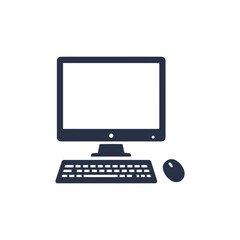 Flat vector illustration of laptop device, representing modern computing, digital communication, business productivity, online learning, and essential technology tool