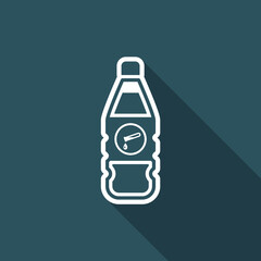 Vector illustration of single isolated chemical bottle icon