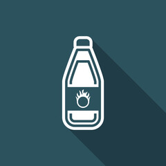 Vector illustration of single isolated danger bottle icon