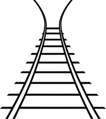 railroad tracks vector illustration isolated