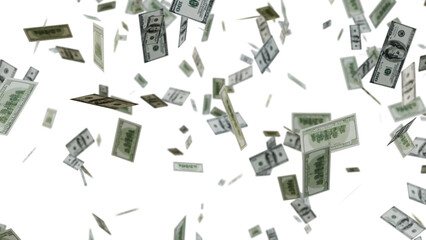 US Dollar Banknotes Flying Transparent PNG. money rain effects, finance-themed graphics, business...