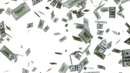 US Dollar Banknotes Flying Transparent PNG. money rain effects, finance-themed graphics, business...
