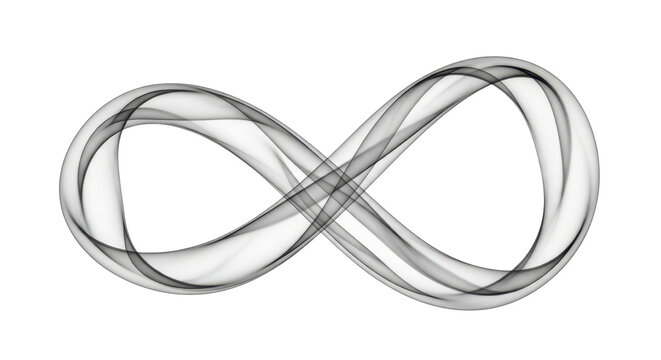 Infinity symbol abstract smoke illustration isolated PNG with Transparent Background