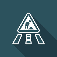 Vector illustration of single isolated work in progress icon