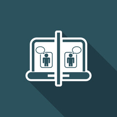 Vector illustration of single isolated chat icon